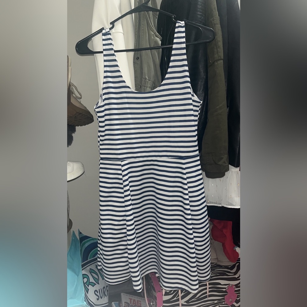 H&M Divided Blue and white striped dress